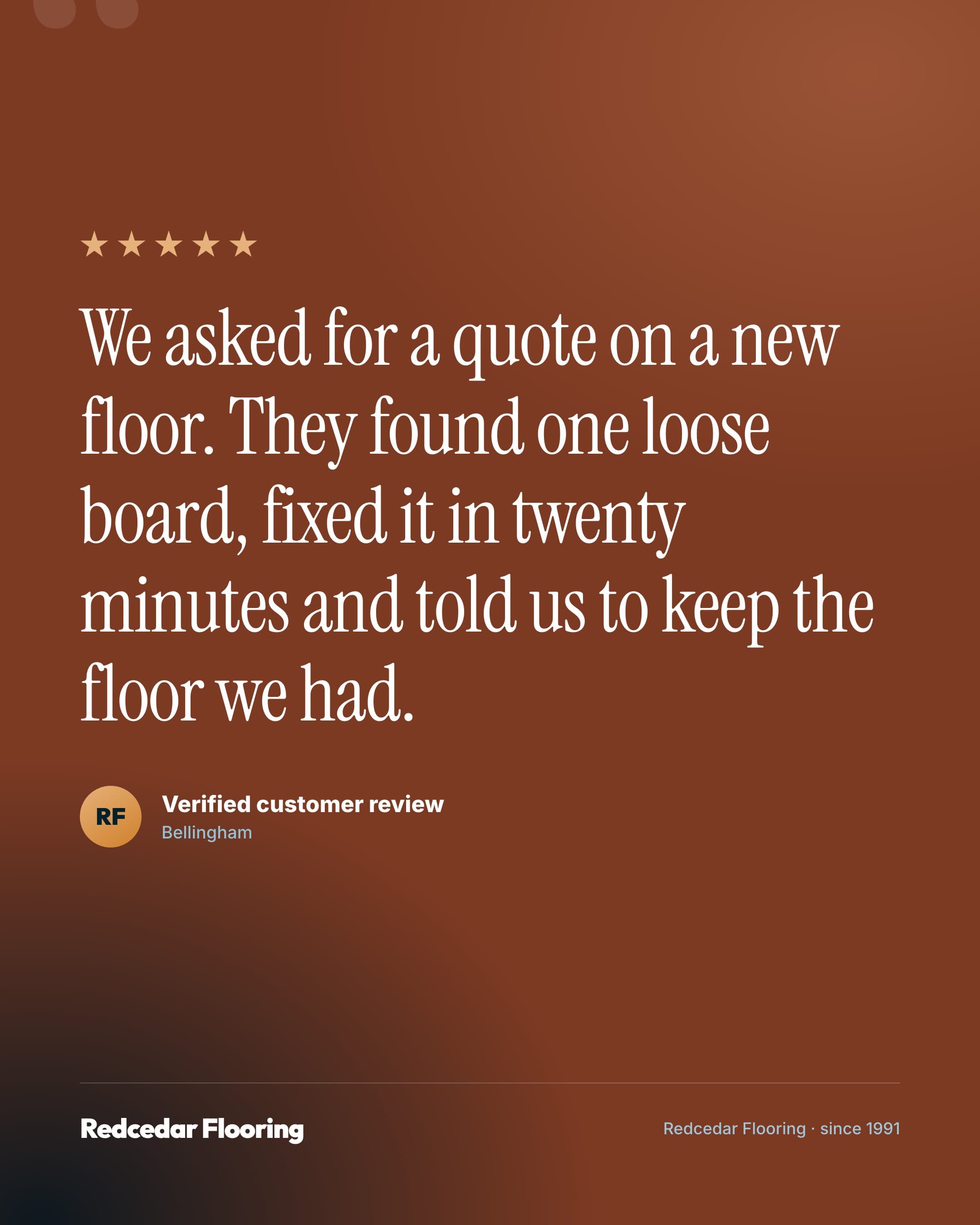 Redcedar Flooring sample post